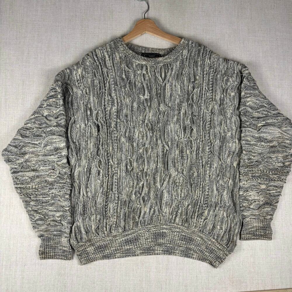 Vintage Coogi Style Croft And Barrow 3D Knit Large Sweater